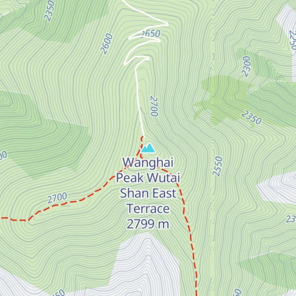 Map of Wanghai Peak Wutai Shan East Terrace
