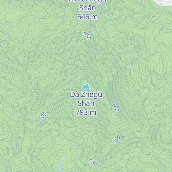 Map of Dà Zhègū Shān