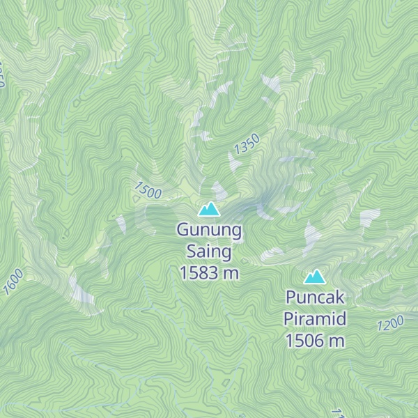 Map of Gunung Saing
