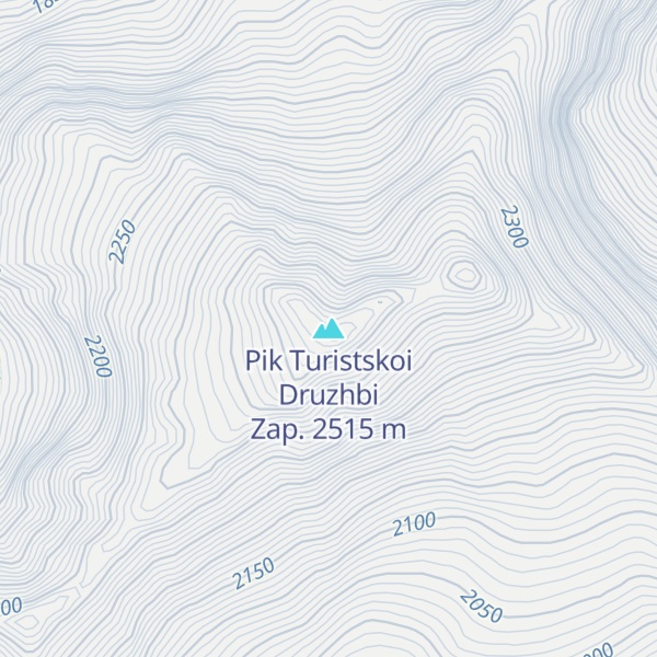 Map of Pik Turistskoi Druzhbi Zap.