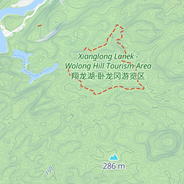Map of Wolong Hill