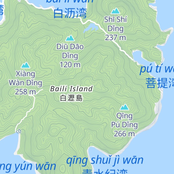 Map of Bái Lì Dǐng