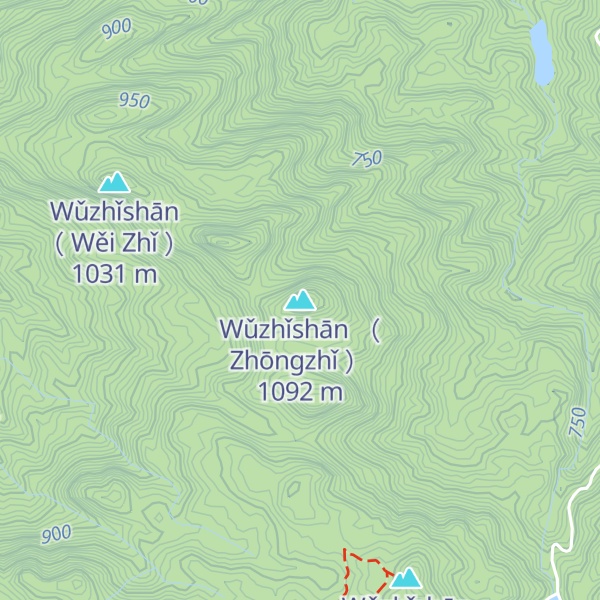 Map of Wǔzhǐshān （ Zhōngzhǐ ）