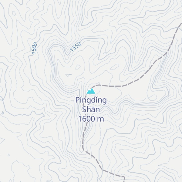 Map of Píngdǐng Shān