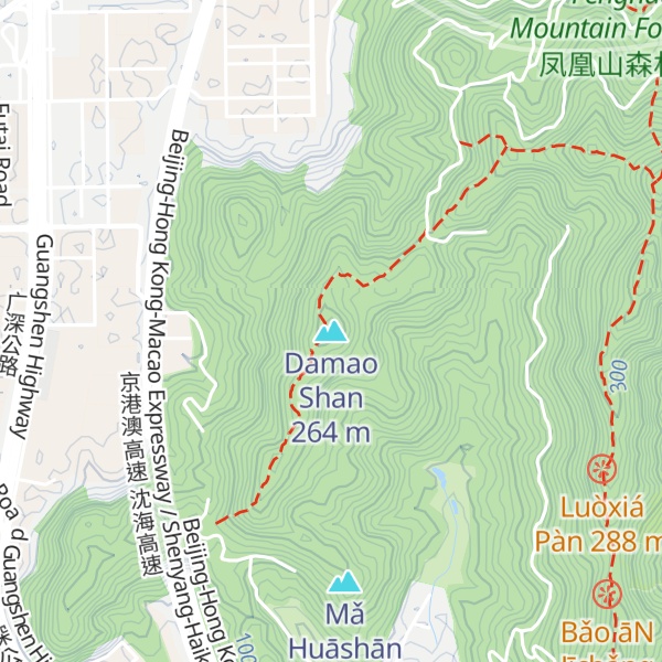 Map of Damao Shan