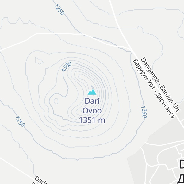 Map of Darĭ Ovoo