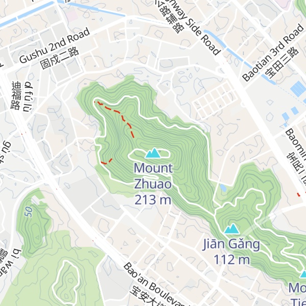 Map of Mount Zhuao