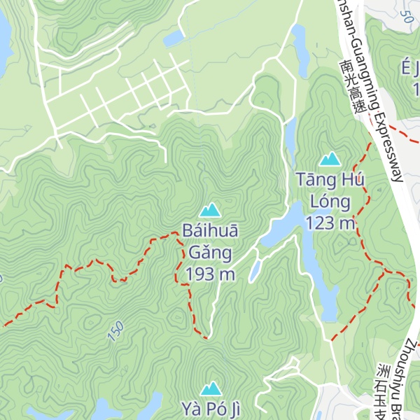 Map of Báihuā Gǎng