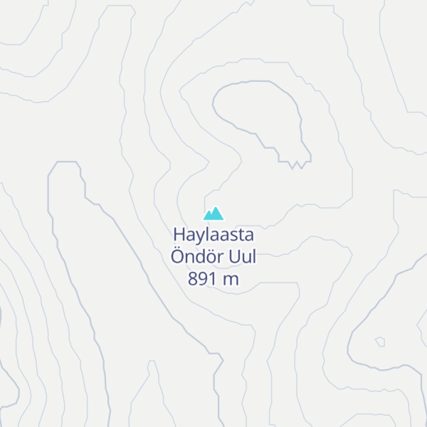 Map of Haylaasta Öndör Uul