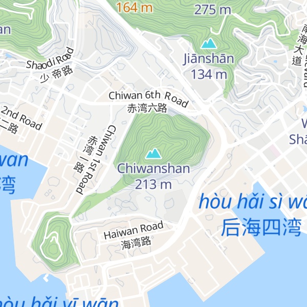 Map of Chiwanshan