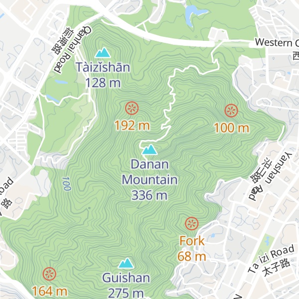 Map of Danan Mountain