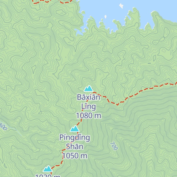 Map of Bāxiān Lǐng