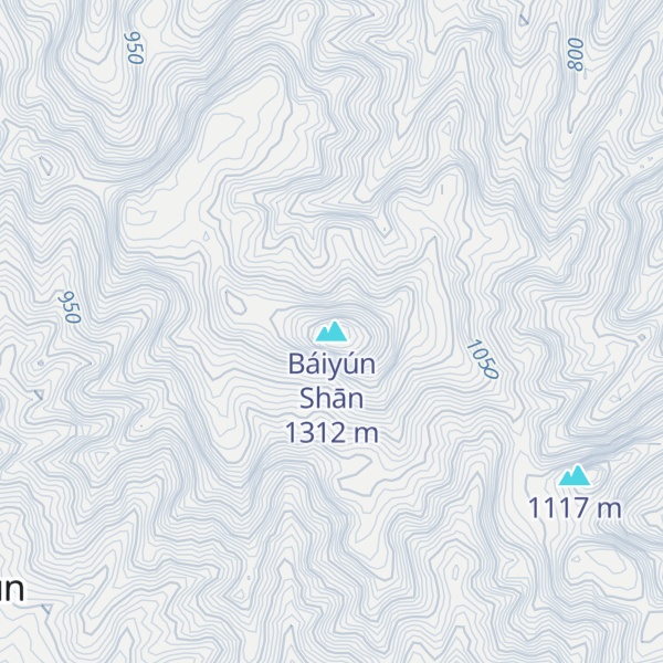 Map of Báiyún Shān