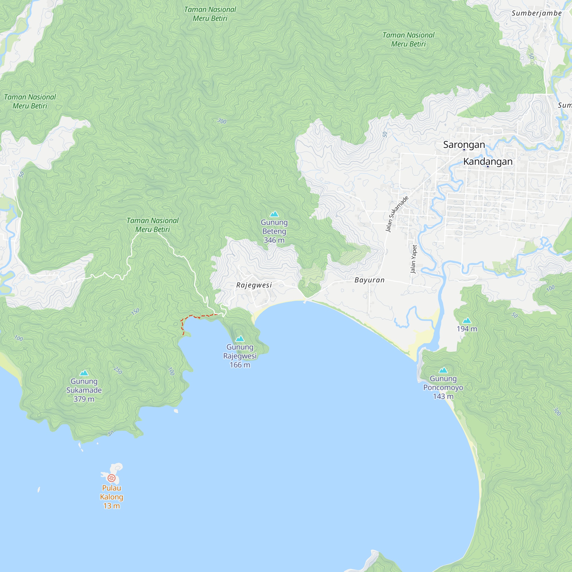 Resort Rajegwesi map