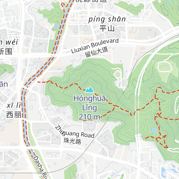 Map of Hónghuā Lǐng