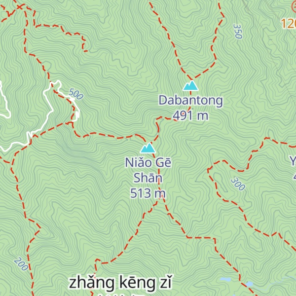 Map of Niǎo Gē Shān