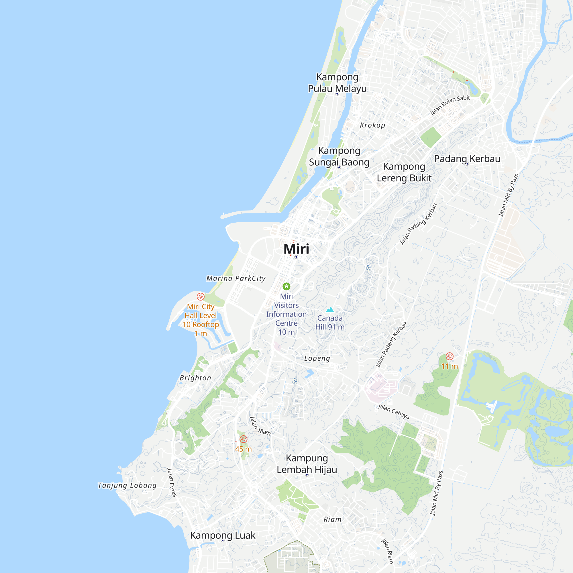 Miri Visitors Information Centre map