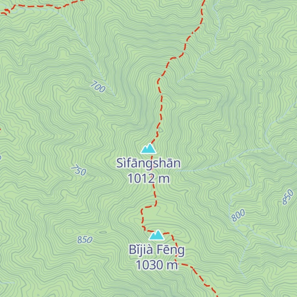 Map of Sìfāngshān