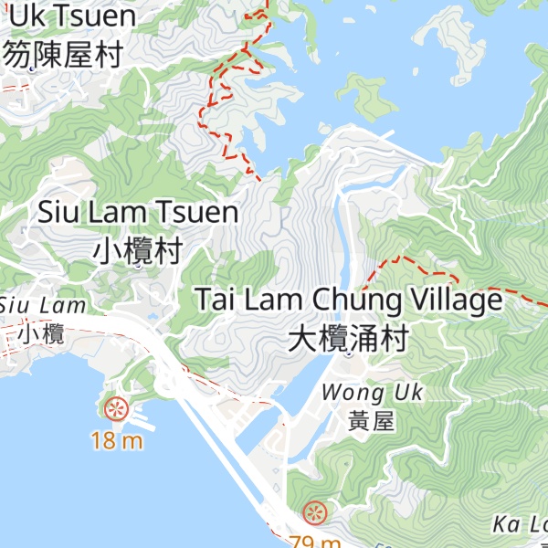 Map of Siu Lam Shan