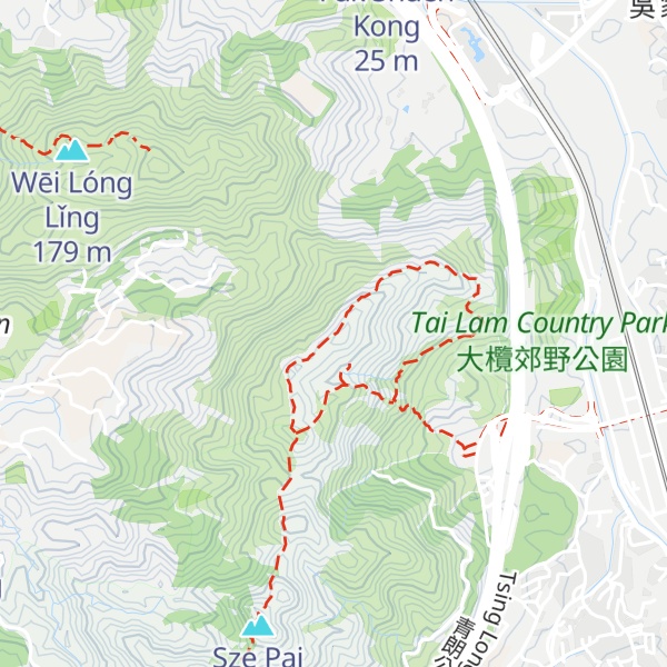 Map of Tseng Hang Shan