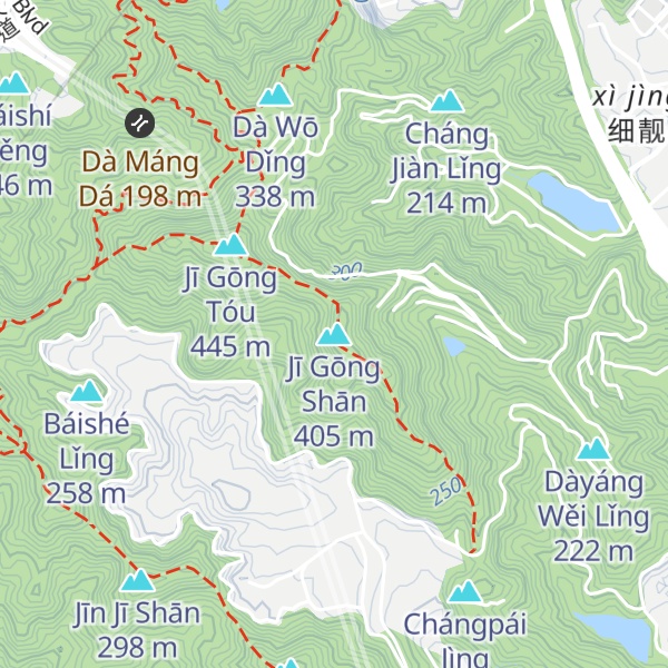 Map of Jī Gōng Shān