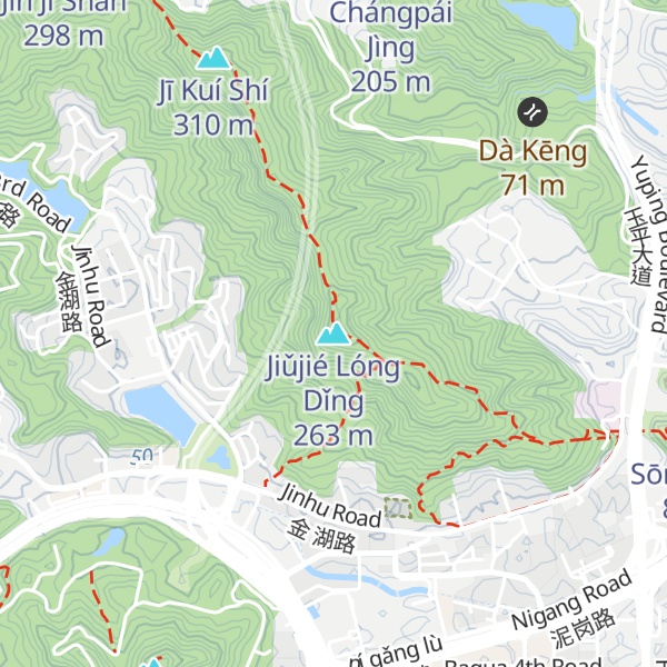 Map of Jiǔjié Lóng Dǐng