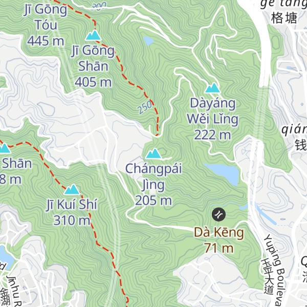 Map of Chángpái Jìng