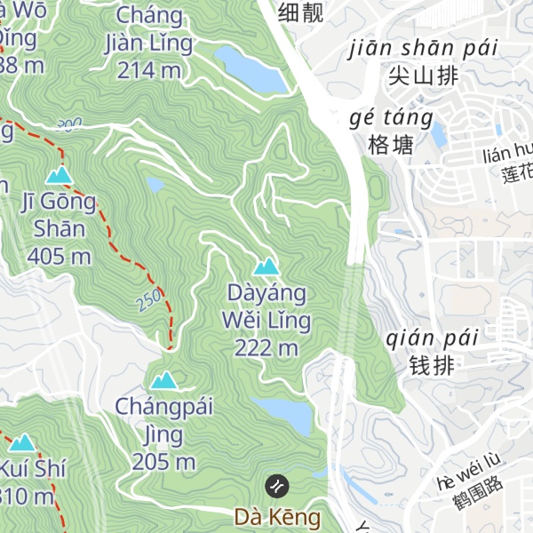 Map of Dàyáng Wěi Lǐng
