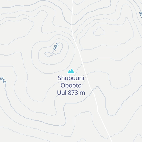 Map of Shubuuni Obooto Uul
