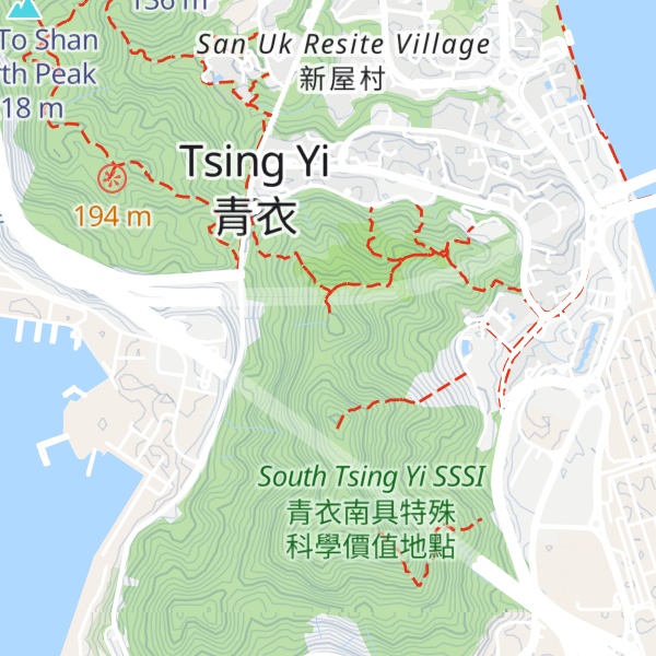 Map of Sam Chi Heung North Peak