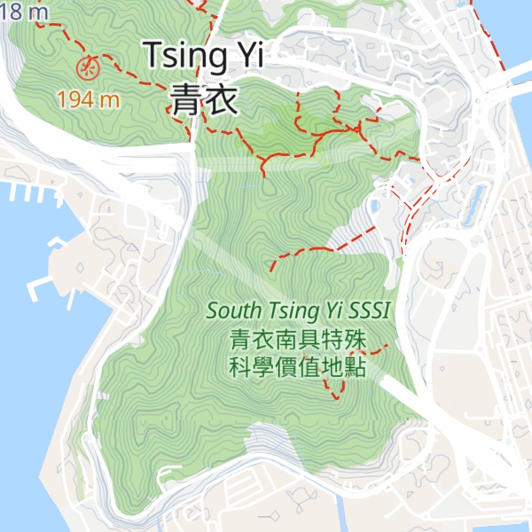 Map of Sam Chi Heung Middle Peak