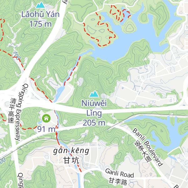 Map of Niúwěi Lǐng