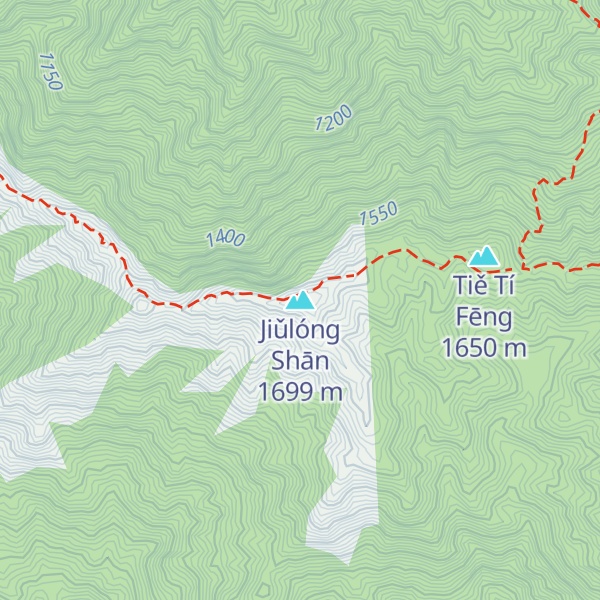 Map of Jiǔlóng Shān