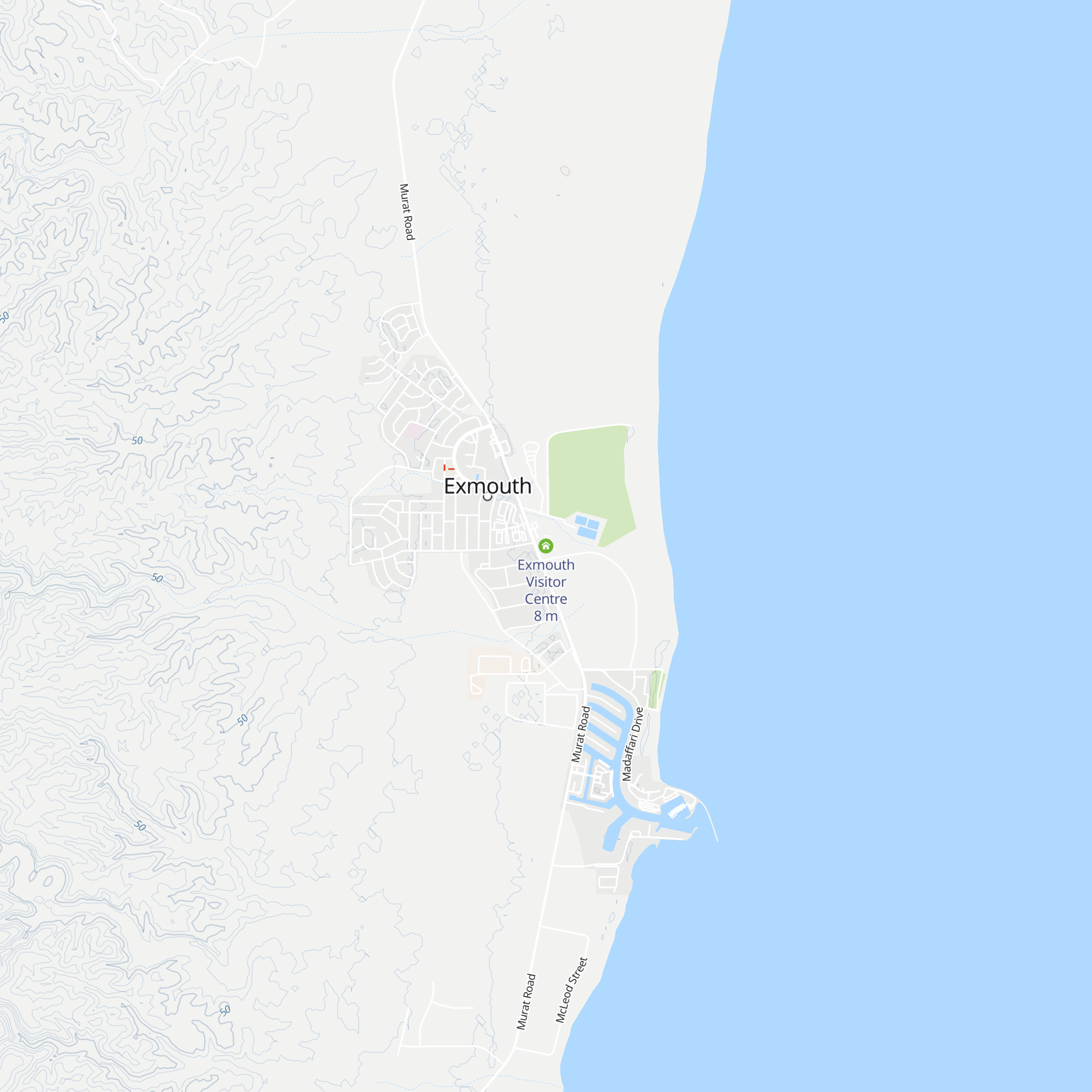 Exmouth Visitor Centre map