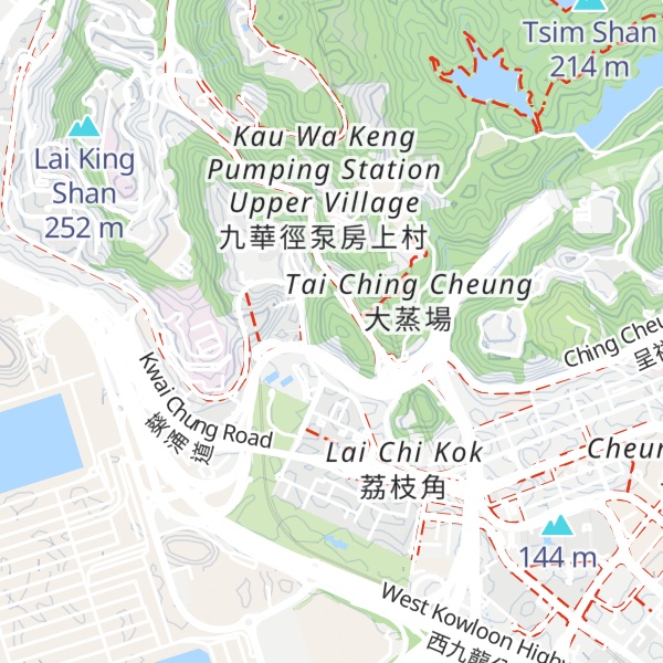 Map of Kau Wa Keng Shan