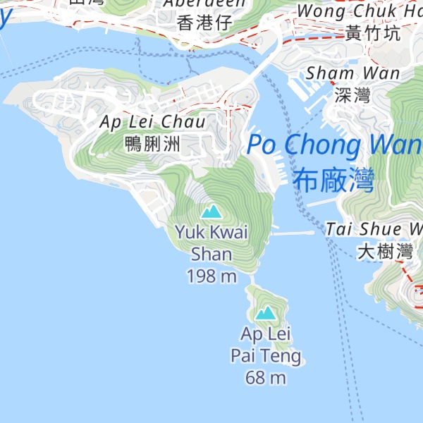 Map of Yuk Kwai Shan