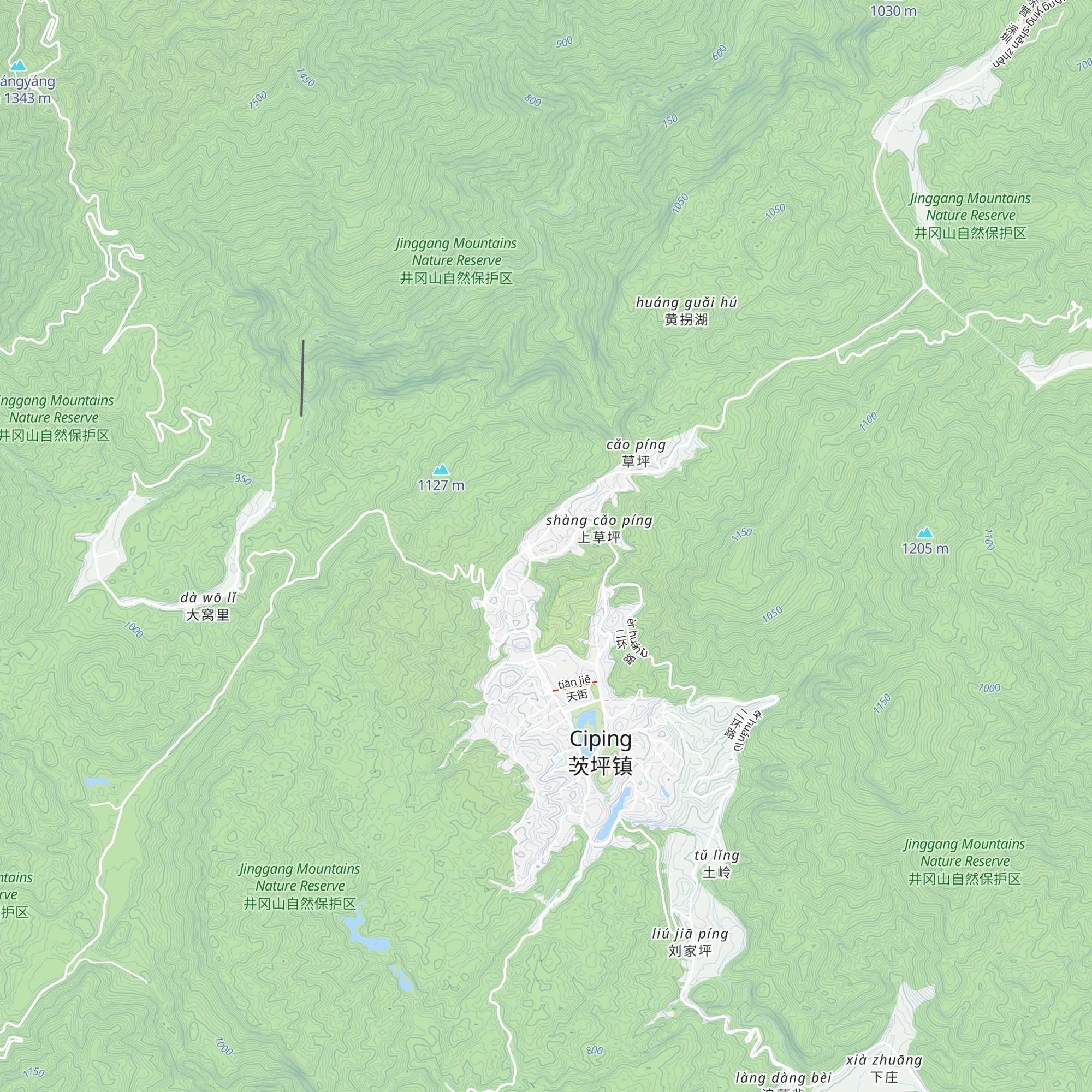 Jǐnggāngshān Fēngjǐng Míngshèng Qū Yóukè Fúwù Zhōngxīn map