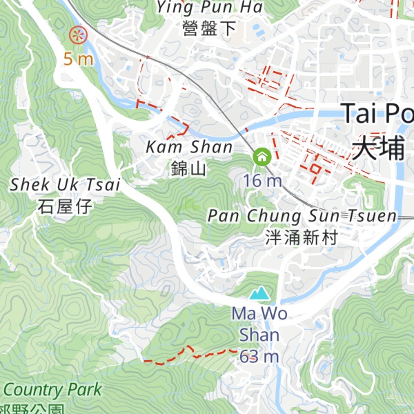 Map of Kam Shan