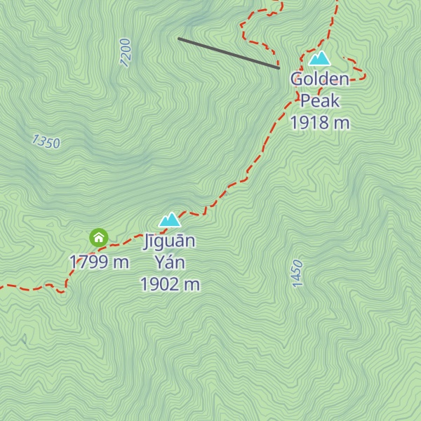 Map of Wǔgōng Shān Yún Zhōng Wù Kèzhàn