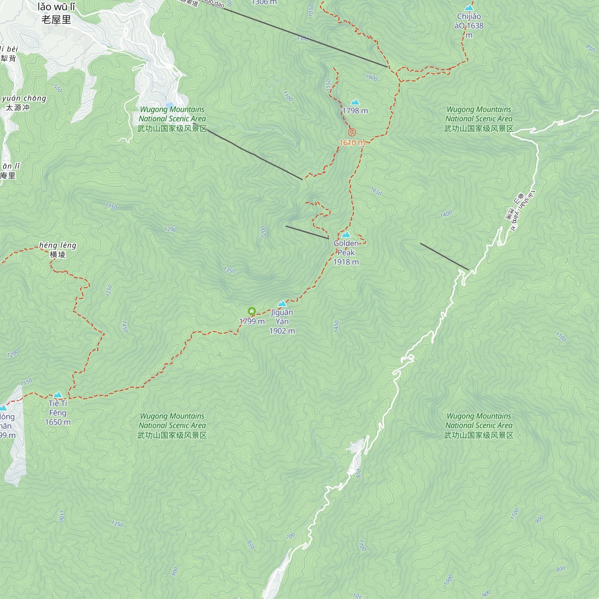 Wǔgōng Shān Yún Zhōng Wù Kèzhàn map