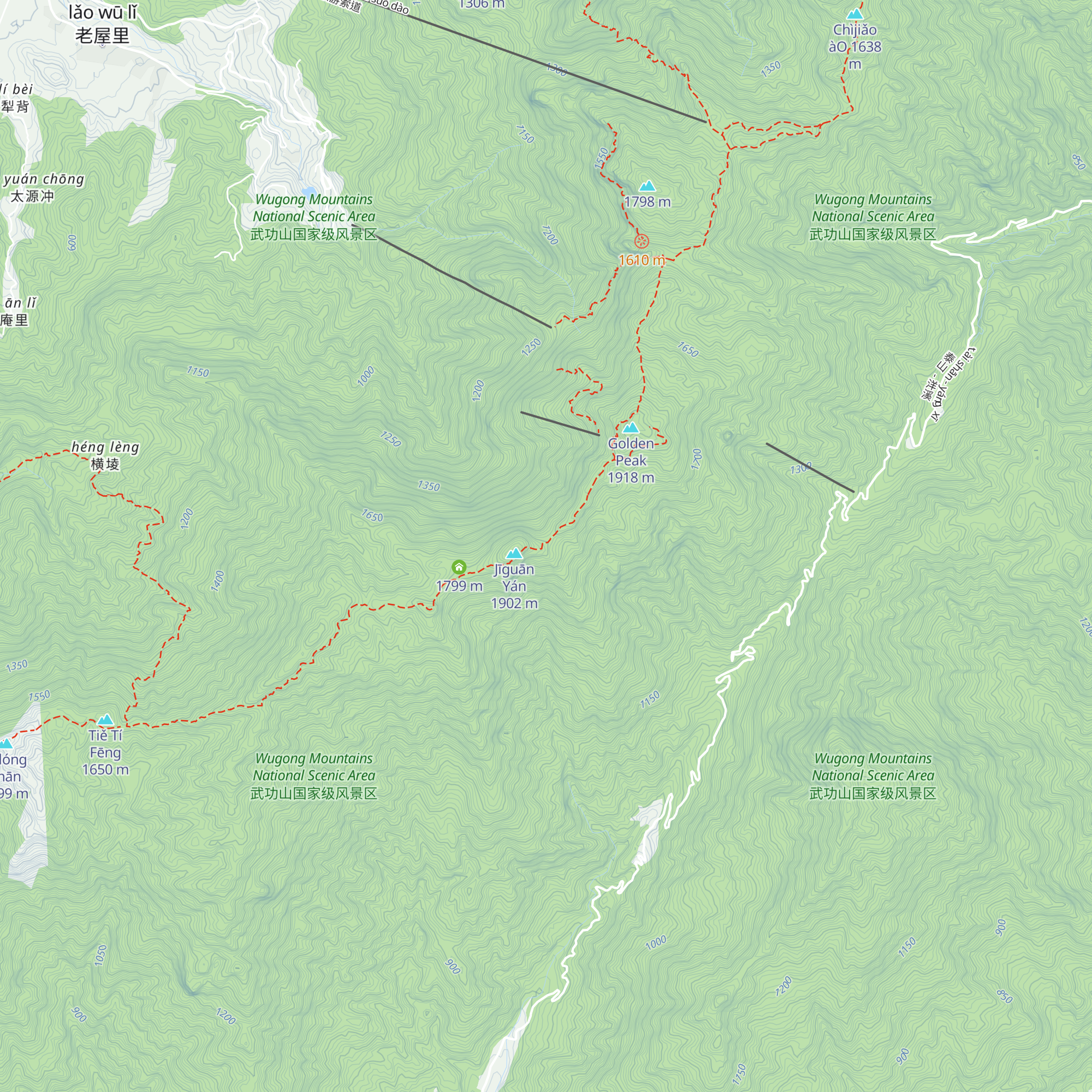 Wǔgōng Shān Yún Zhōng Wù Kèzhàn map