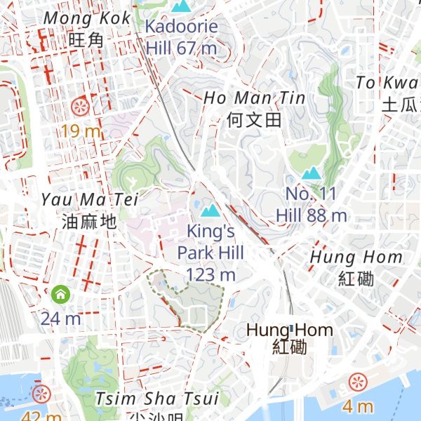 Map of King's Park Hill