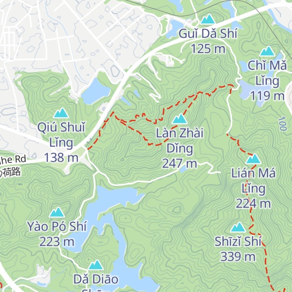 Map of Wǔzhǐshān