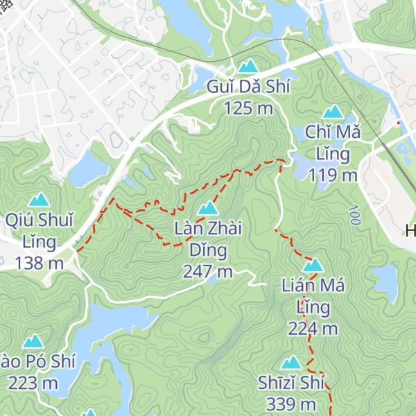 Map of Làn Zhài Dǐng