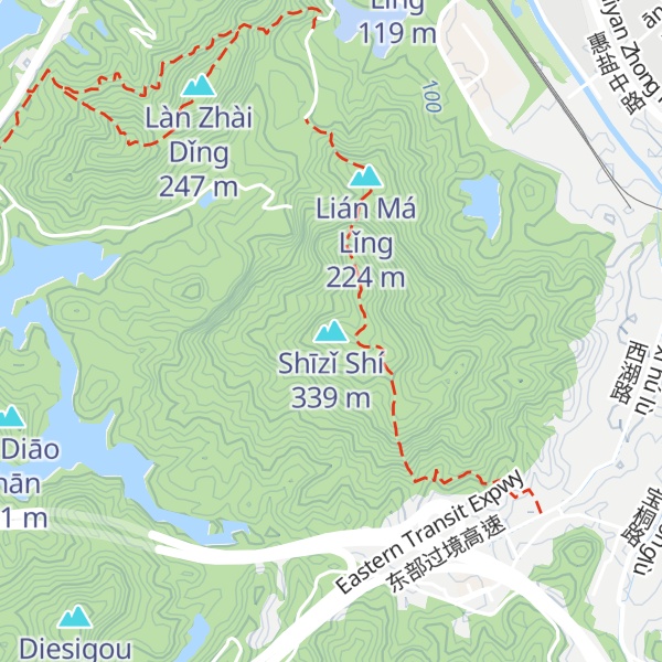 Map of Shīzǐ Shí