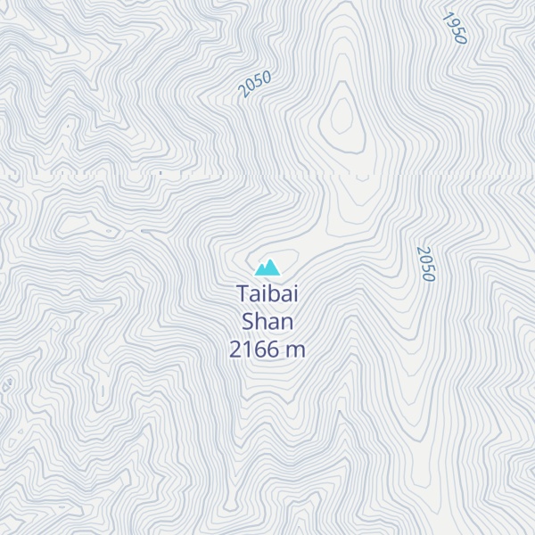 Map of Taibai Shan