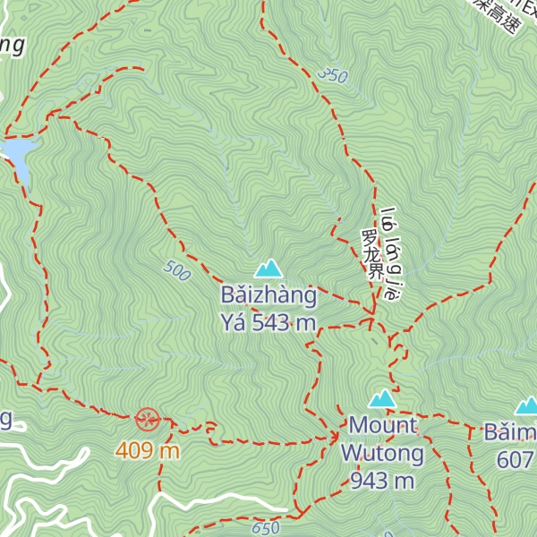 Map of Bǎizhàng Yá