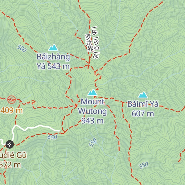 Map of Mount Wutong