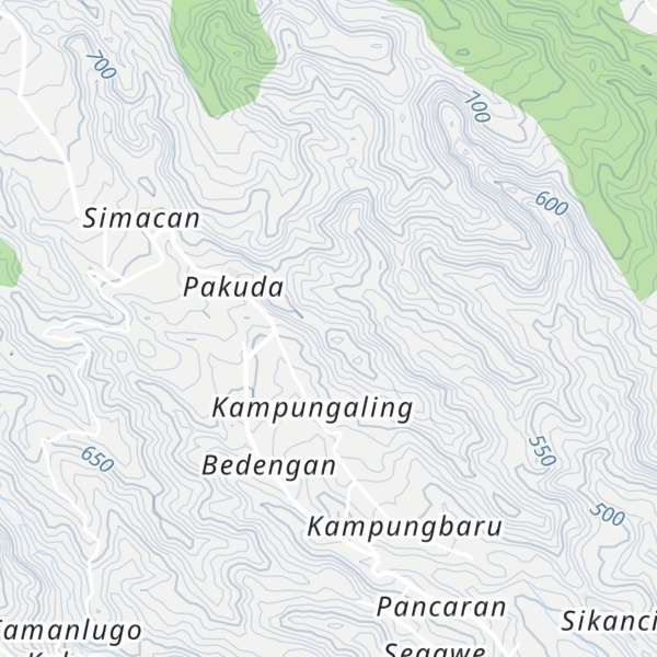 Map of Gumuk Pakuda