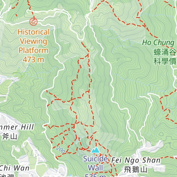 Map of Middle Hill